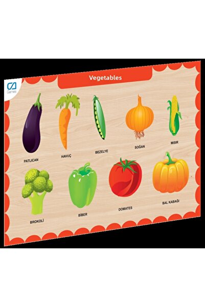 CA Games Caahs-3205 Wooden Vegetables Find-And-Touch