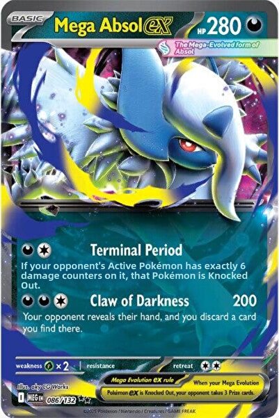 Pokemon Mega Absol Ex # 86 Mega Evolution Original Card