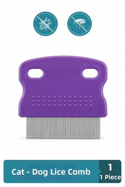 muvicado Cat Dog Lice Comb Flea Tick Lice and Flea Metal Comb Set