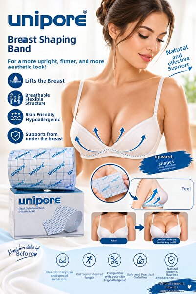 Unipore شريط لتصحيح وتشكيل الصدر ورفع الثدي 5 متر × 5 سم