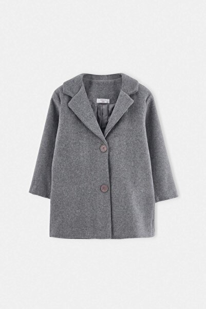 TRENDYOLKIDS Anthracite Girl's Coat Tkdaw27Kb00006