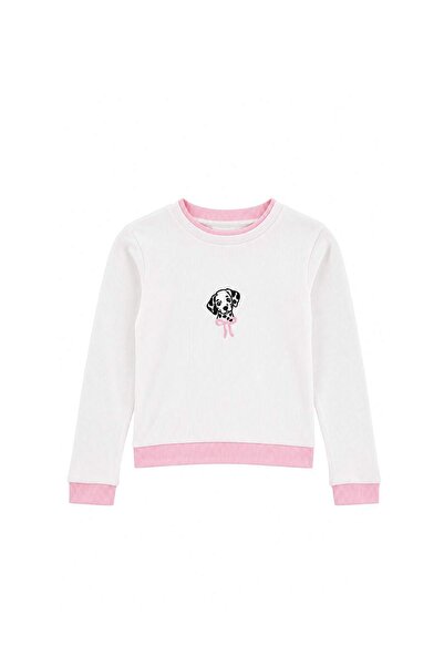 TRENDYOLKIDS تي شيرت محبوك مطبوع للفتيات من إكرو TKDAW27TS00022