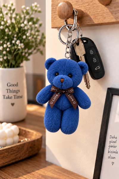 betüslesin Plush Teddy Bear Keychain 12 cm Fuchsia