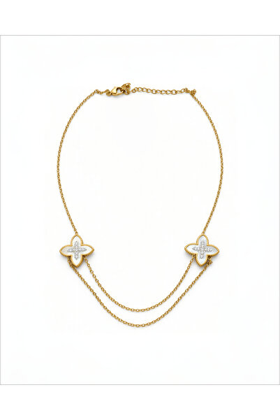 JewelsofHope White Stone Star 316L Stainless Steel Women's Necklace - Tarnish...