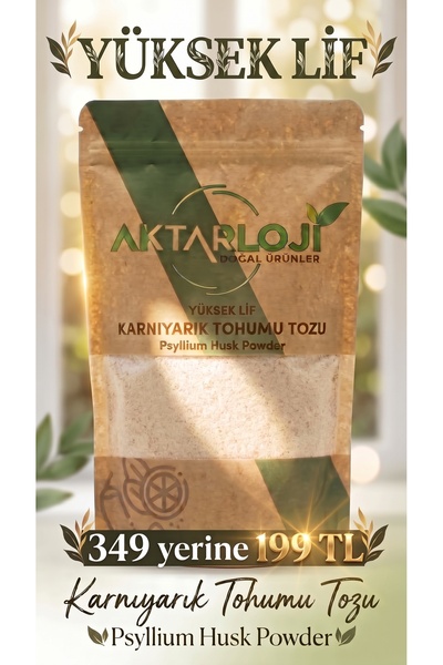 aktarloji 250 Gr Glutensiz Karnıyarık Otu Tohumu Tozu / Unu - Psyllium Husk P...
