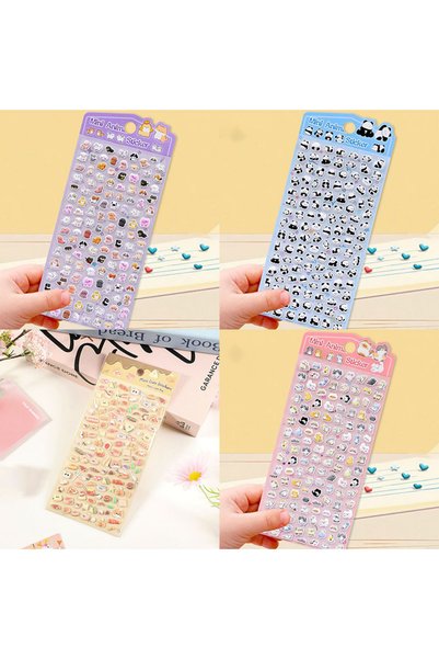 Choice1 4 pieces mixed Cartoon Themed 3D Thickened Bubble Stickers for Scrapb...