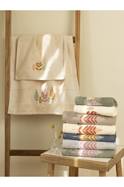 MARİBOR (Set of 6) Premium 3D Embroidered Bamboo Special Boxed 50X90Cm. Çeyiz...
