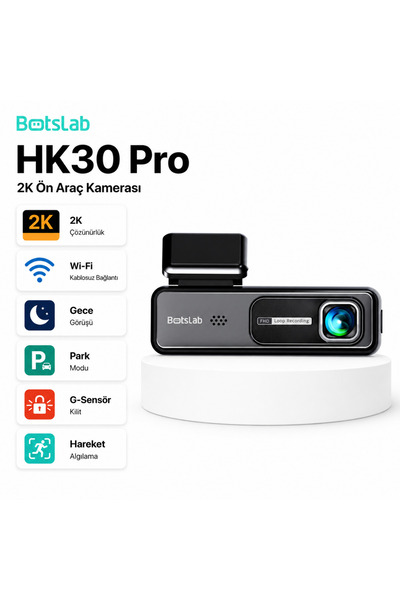 +360 Botslab Hk30 Pro 2k Qhd Wifi 140° Geniş Açı Gece Görüşlü Akıllı Araç Içi...