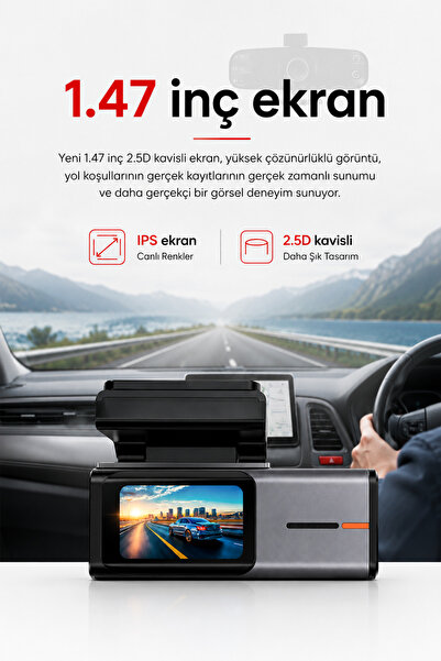 Carlover S2 4k Wifi Ön - Arka Araç Kamerası Uyumlu