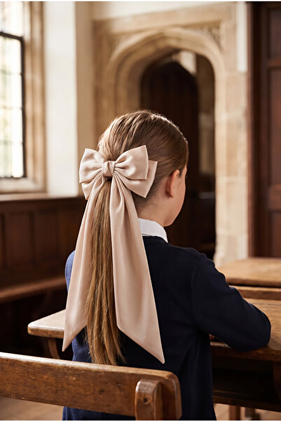 Katia&Bony Long Bow Detailed Beige Hair Clip
