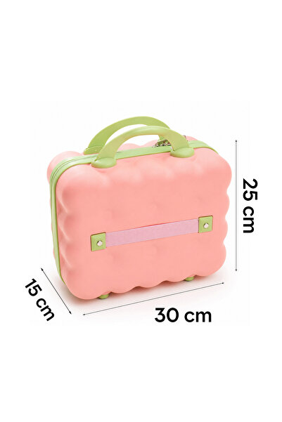 YOYOSO 30*15*25 Kare Mini Kozmetik Valizi Pembe
