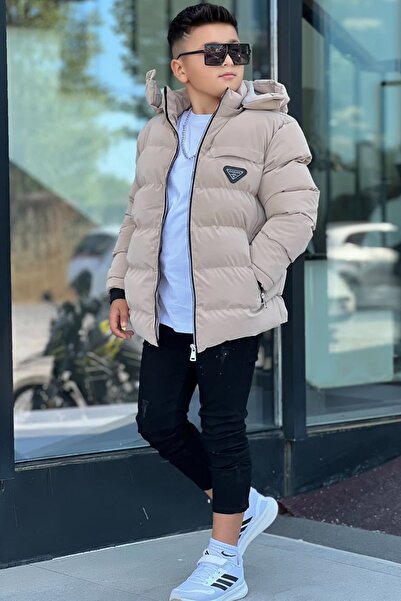 Zaziko Kids Erkek Çocuk Çıkarılabilir Kapüşonlu Suitici Nova Kışlık Mont KM4012