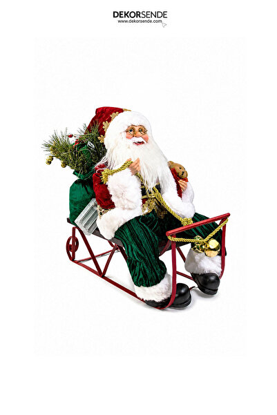 Dekorsende New Year's Sleigh Luxury Santa Claus 60X40 cm