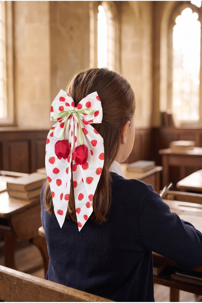 Katia&Bony Strawberry Bowknot Automatic Buckle White