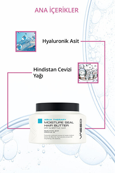VASSO WOMEN Hindistan Cevizi Yağı Özlü Nem Yükleme Saç Maskesi Vasso Aqua Therapy 525 ml