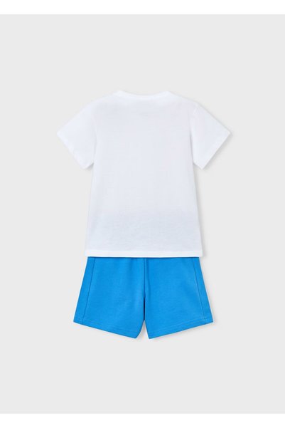 MAYORAL Boy's Shark Pattern 2 Piece Shorts Set 3610 Blue