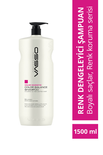 VASSO WOMEN Shine and Vitality Shampoo with Silk Protein for Dyed Hair - Colo...