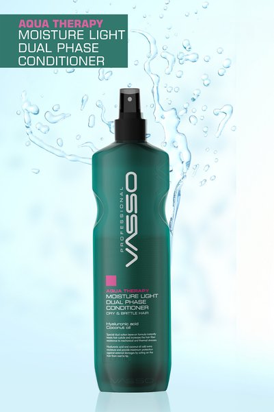 VASSO WOMEN Hindistan Cevizi Yağı Özlü Nem Yükleme Çift Fazlı Durulanmayan Sprey Krem-vasso Aqua Therapy 460 ml