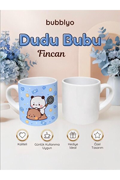 Bubblyo Dudu Bubu Sevimli Tasarım Fincan Kupa | Kahve Çay Kupası | Tatlı Hediye