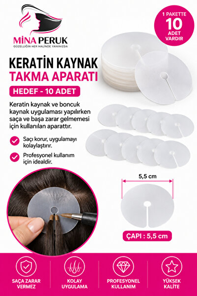 Mina Peruk Keratin Kaynak Takma Aparatı - Hedef - 10 Adet