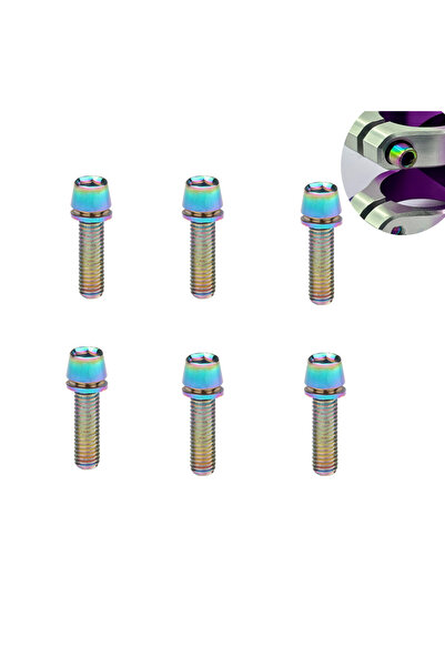 Choice Multicolor 6PCS Bike Stem M5 Alloy Steel Bolts, Bicycle Stem Bolts Scr...