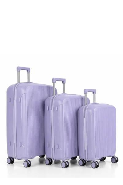 CASLON Set 3 Valize Calatorie Polipropilena, Roti Duble 367°, Fermoar cu Cifr...