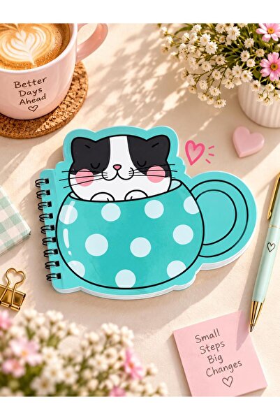 4nio Kedi Puantiye Şekilli Defter