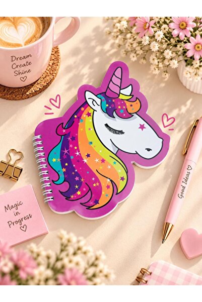 4nio Unicorn Star Şekilli Defter
