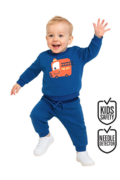 Denokids طقم بدلة رياضية باللون الأزرق الداكن للأطفال من رجال الإطفاء