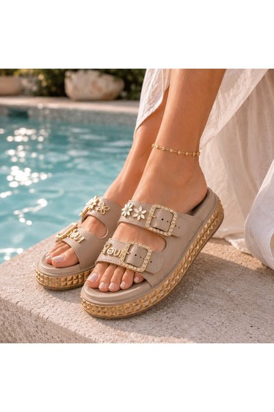 rs riva shoes شبشب EVA ذو نعل سميك ومشبك مزدوج