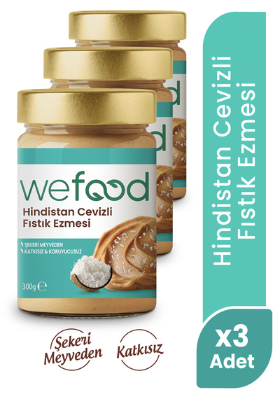Wefood Hindistan Cevizli Fıstık Ezmesi 300 gr 3'lü
