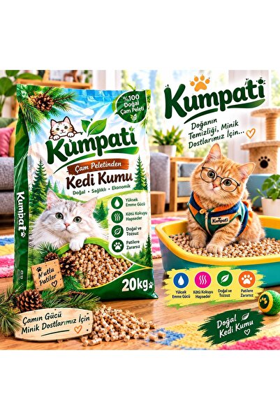 Doğal çam peleti 40 litre(20 kg) %100 katkısız doğal ürün
