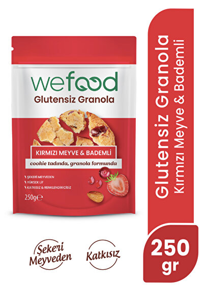 Wefood Glutensiz Granola Kırmızı Meyve & Bademli 250 gr