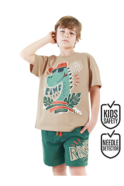 Denokids Σετ σορτς μπλουζάκι για αγόρια Summer Dino