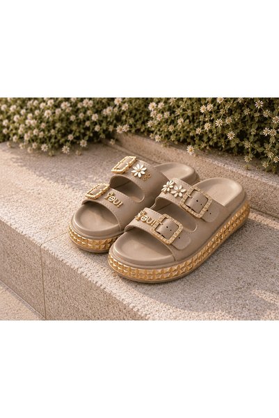 rs riva shoes شبشب EVA ذو نعل سميك ومشبك مزدوج