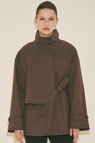 Manuka Ria Design Trench Coat Brown