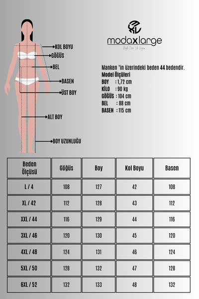Koza Butik Kadın Büyük Beden Bel Bağlama Detaylı Elbise 5274-25