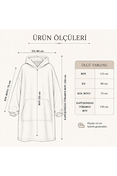 Mulberry Wellsoft Kapşonlu Giyilebilir Tv Battaniyesi Unisex Over Size - Kırmızı