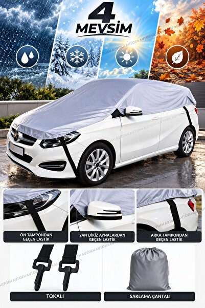 AutoEN Yarım Araba Brandası Güneş koruyucu-Kar Buz Önleyici- UV Korumalı
