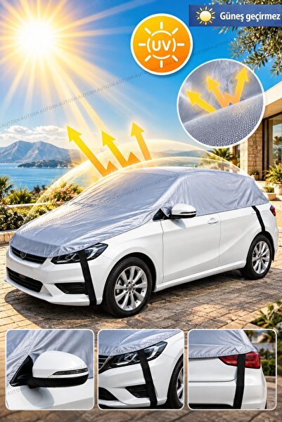 AutoEN Yarım Araba Brandası Güneş koruyucu-Kar Buz Önleyici- UV Korumalı