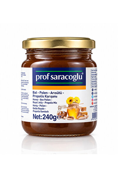 prof saracoğlu Bal & Polen & Arı Sütü & Propolis Karışımı 240 G