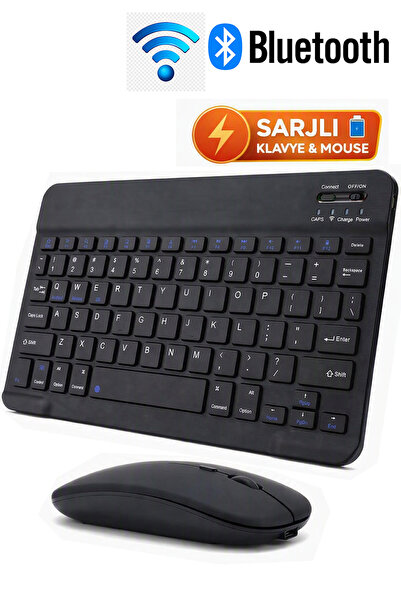 MAXGO 3159 Kablosuz Bluetooth Klavye Mouse Set Şarjlı Tablet-Telefon-ipad ile...