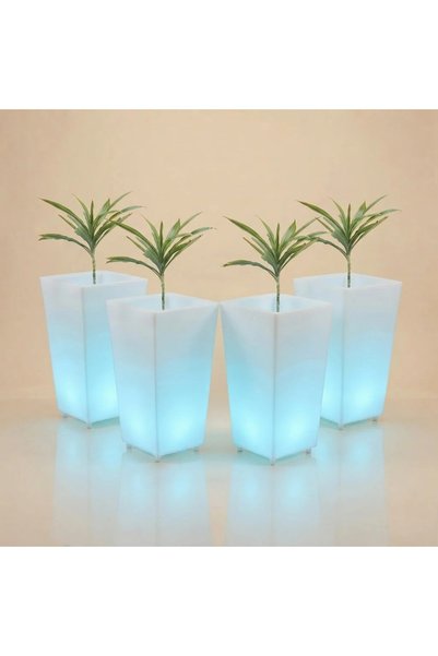 MYASEM STORE طقم حوض زرع مودرن طولي 4 قطع RGB
