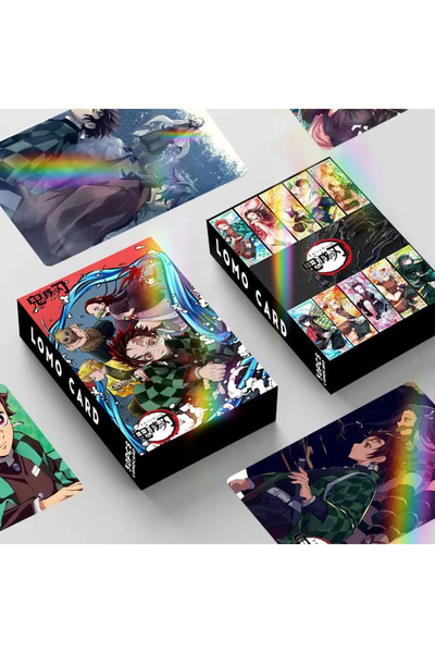 BANDAI One box Demon Slayer Anime 30pcs Tanjirou Nezuko Zenitsu Double Sided ...
