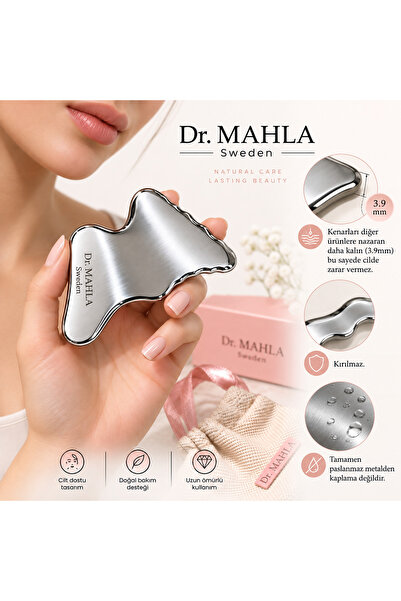 MAHLA Gua sha , paslanmaz yüz masaj aleti , guasha metal