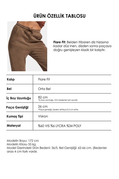it's basic Pantaloni de damă w5-82, din catifea reiată tricotată elastică cu striații fine, maro cafea pastel