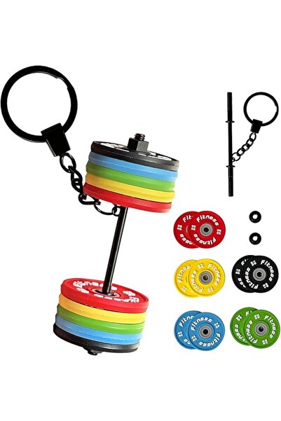 Choice Black barbell Detachable Mini Barbell Weight Plate Keychain Thickened ...