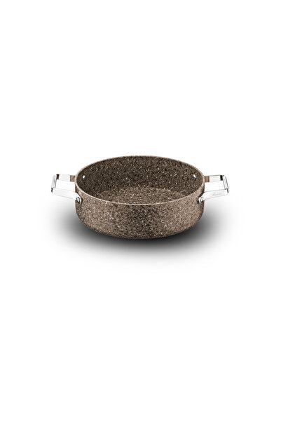 Brioni Stone-Age Terra 26 cm Çizilmez Yanmaz Yapışmaz İndüksiyonlu Basık Tencere