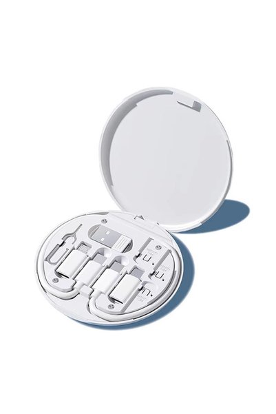 Choice1 White Portable Multifunctional Data Cable Storage Box, 60W Fast Charg...