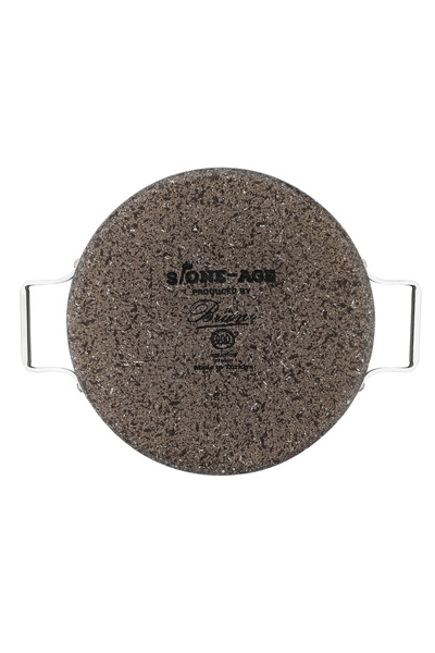 Brioni Stone-Age Terra 26 cm Çizilmez Yanmaz Yapışmaz İndüksiyonlu Basık Tencere